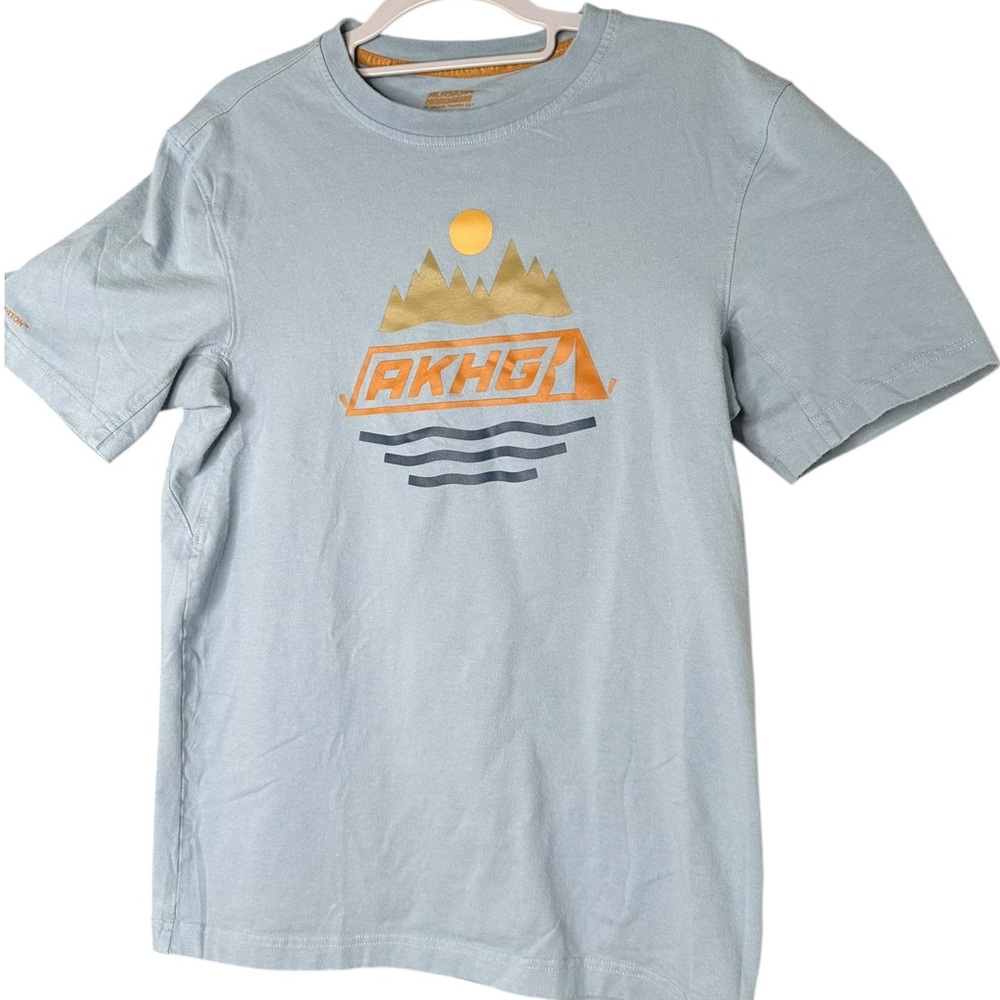 Duluth Trading Co Light Blue Graphic Tee